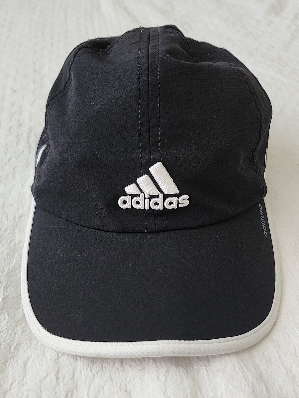 adidas Unisex Adizero Climacool Performance Running Hat Cap Black & White